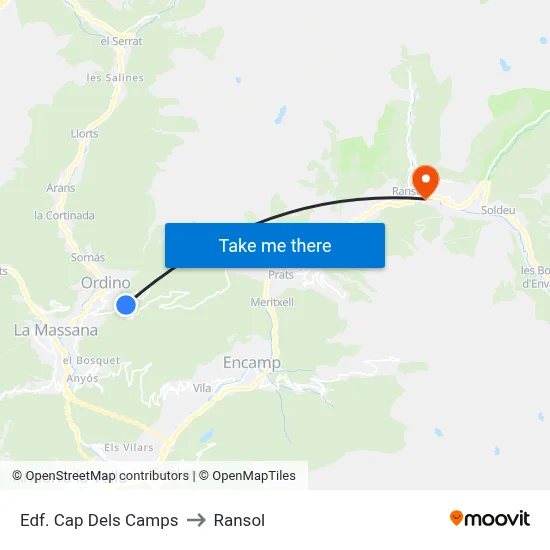Edf. Cap Dels Camps to Ransol map