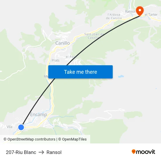207-Riu Blanc to Ransol map