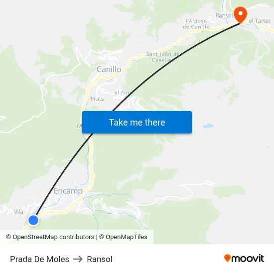 218-Prada De Moles to Ransol map