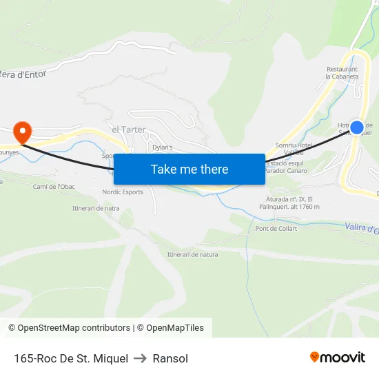 165-Roc De St. Miquel to Ransol map