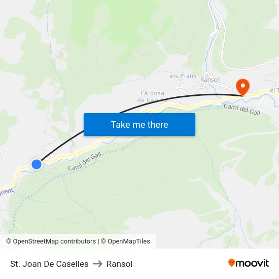119-St. Joan De Caselles to Ransol map
