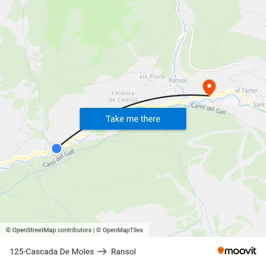 125-Cascada De Moles to Ransol map