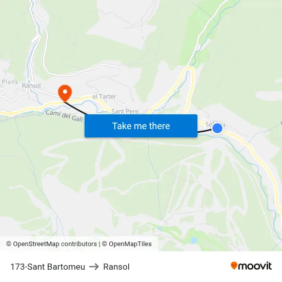 173-Sant Bartomeu to Ransol map