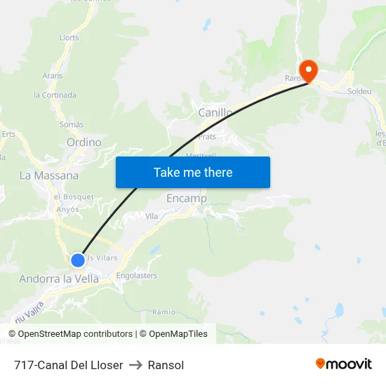 717-Canal Del Lloser to Ransol map