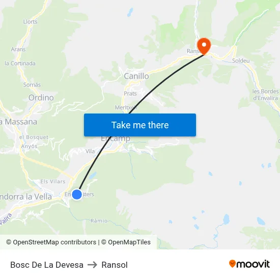 Bosc De La Devesa to Ransol map