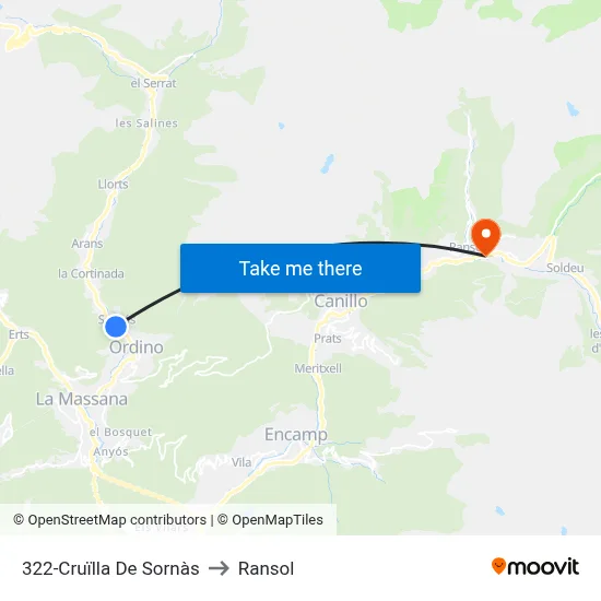 322-Cruïlla De Sornàs to Ransol map