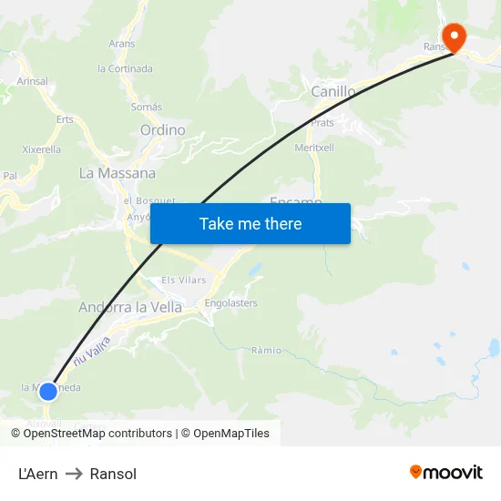 L'Aern to Ransol map