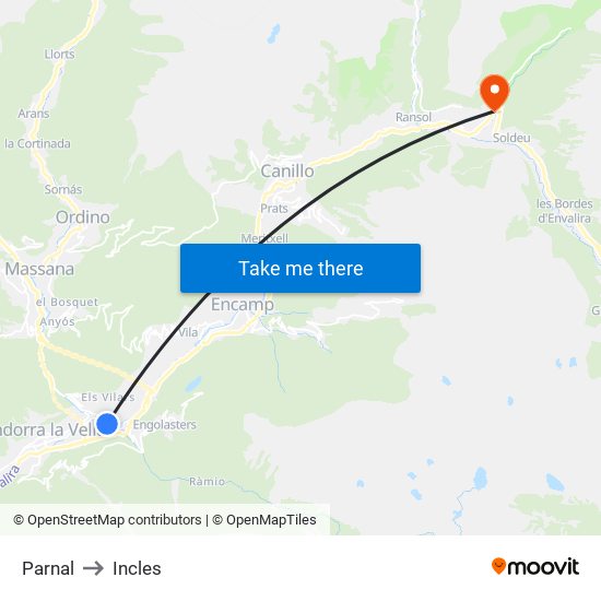 Parnal to Incles map