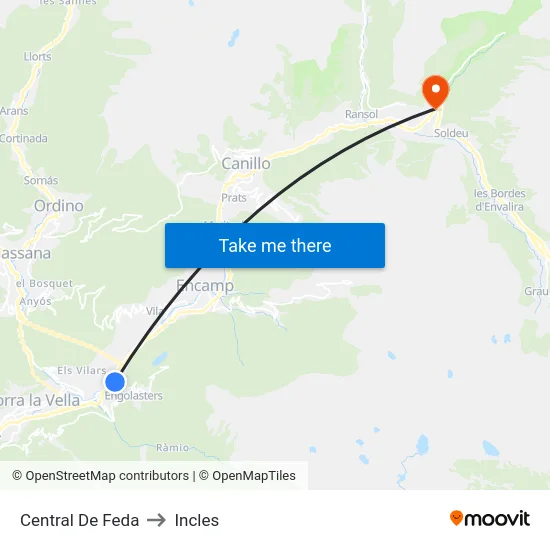 727-Central De Feda to Incles map