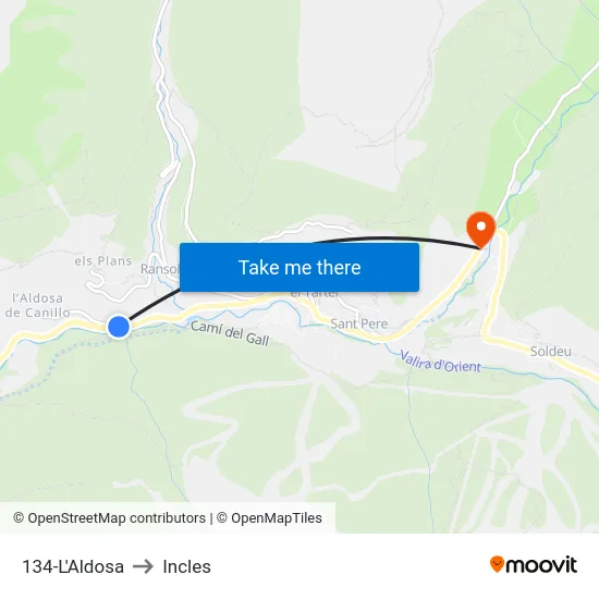 134-L'Aldosa to Incles map