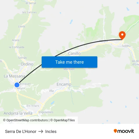 405-Serra De L'Honor to Incles map