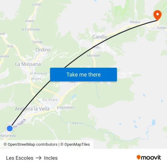 Geriàtric to Incles map