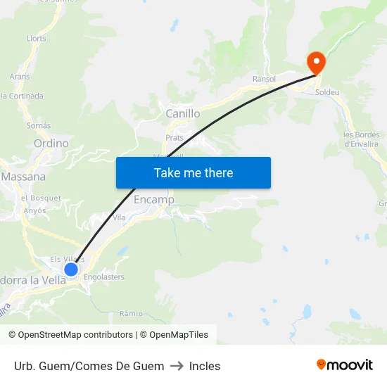 Urb. Guem/Comes De Guem to Incles map