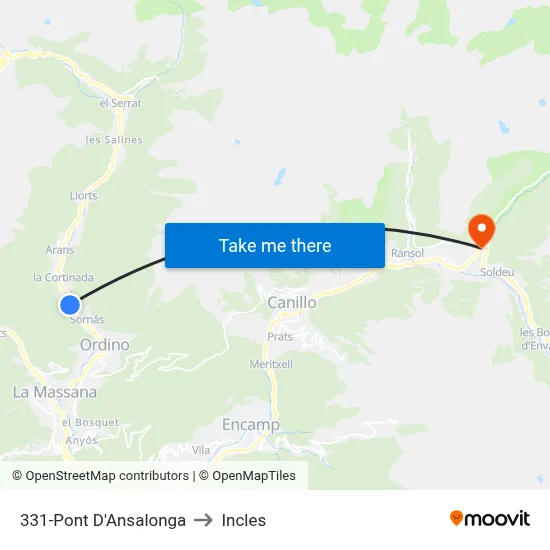 331-Pont D'Ansalonga to Incles map
