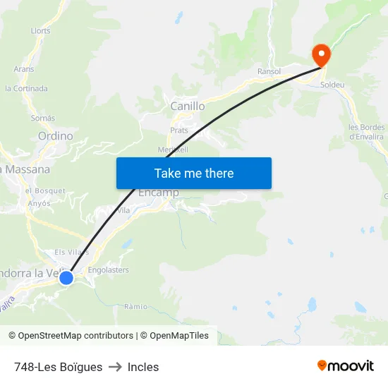748-Les Boïgues to Incles map
