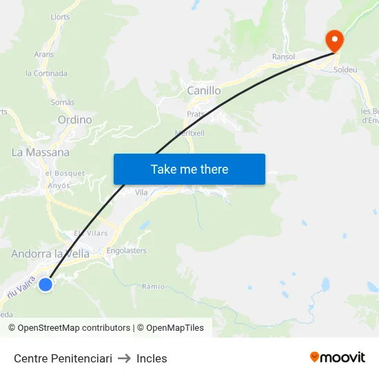 Centre Penitenciari to Incles map