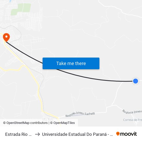 Estrada Rio Do Cerne to Universidade Estadual Do Paraná - Campus Apucarana map