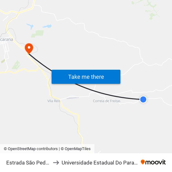 Estrada São Pedro Da Traquara to Universidade Estadual Do Paraná - Campus Apucarana map