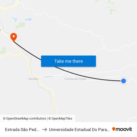 Estrada São Pedro Da Traquara to Universidade Estadual Do Paraná - Campus Apucarana map