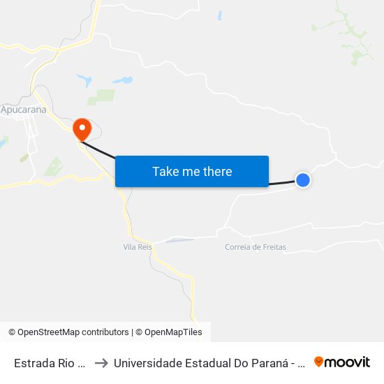 Estrada Rio Do Cerne to Universidade Estadual Do Paraná - Campus Apucarana map