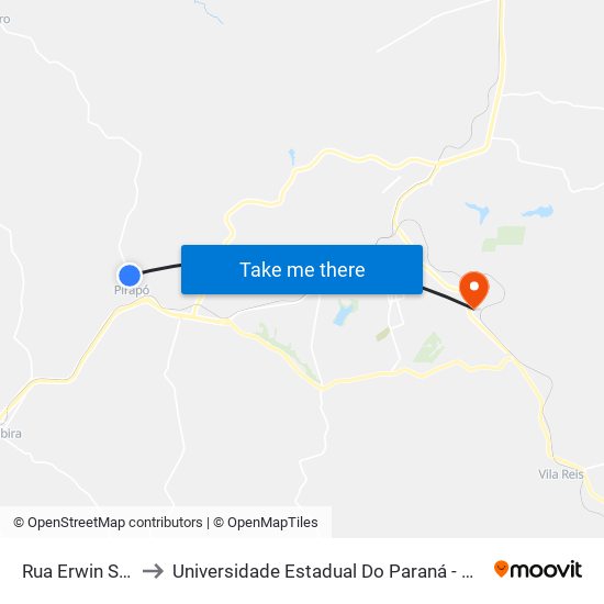 Rua Erwin Schindler to Universidade Estadual Do Paraná - Campus Apucarana map