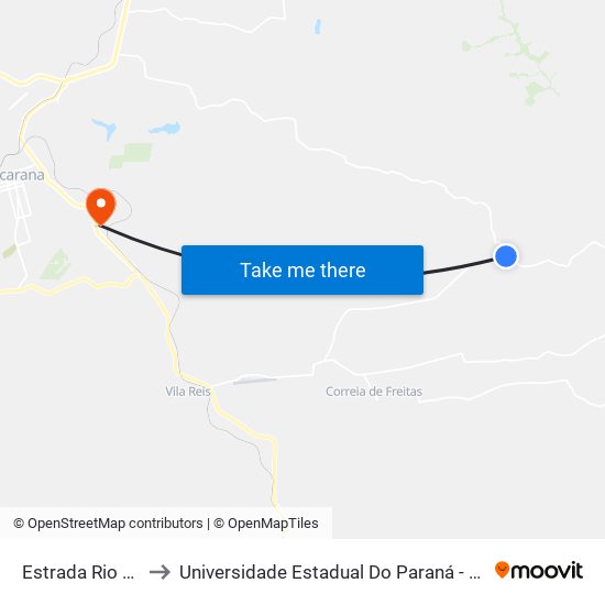 Estrada Rio Do Cerne to Universidade Estadual Do Paraná - Campus Apucarana map