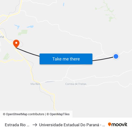 Estrada Rio Do Cerne to Universidade Estadual Do Paraná - Campus Apucarana map