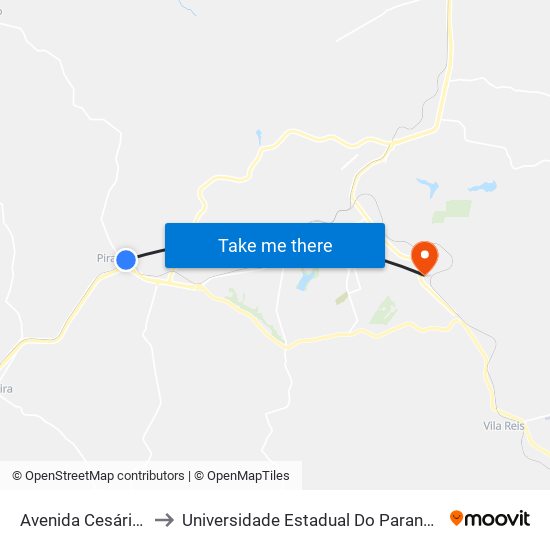 Avenida Cesário Festi, 332 to Universidade Estadual Do Paraná - Campus Apucarana map
