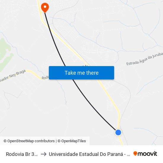 Rodovia Br 376, 5899 to Universidade Estadual Do Paraná - Campus Apucarana map