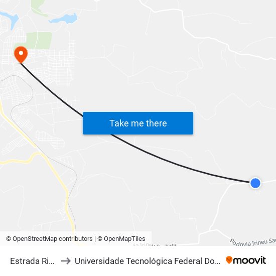 Estrada Rio Do Cerne to Universidade Tecnológica Federal Do Paraná - Campus Apucarana map