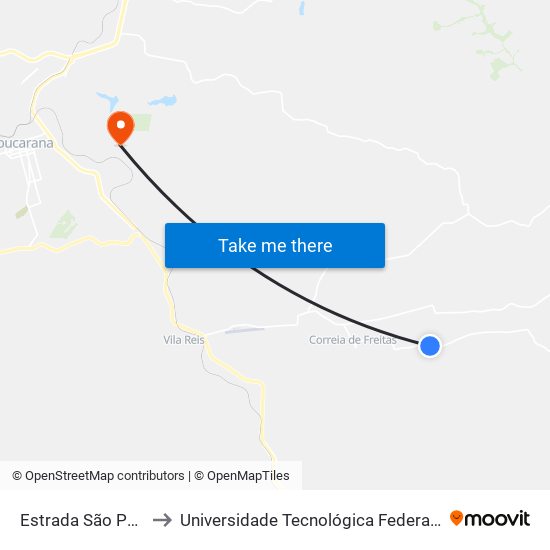 Estrada São Pedro Da Traquara to Universidade Tecnológica Federal Do Paraná - Campus Apucarana map