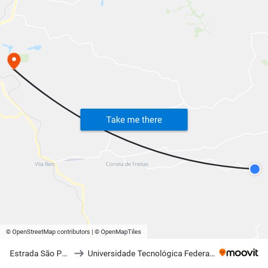 Estrada São Pedro Da Traquara to Universidade Tecnológica Federal Do Paraná - Campus Apucarana map