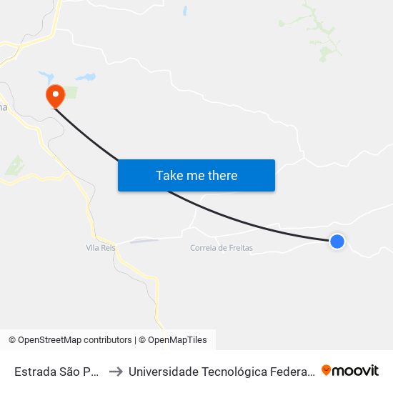 Estrada São Pedro Da Traquara to Universidade Tecnológica Federal Do Paraná - Campus Apucarana map