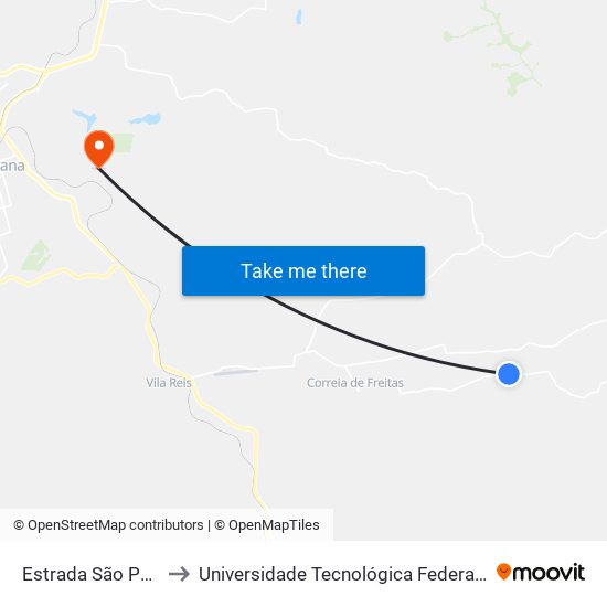 Estrada São Pedro Da Traquara to Universidade Tecnológica Federal Do Paraná - Campus Apucarana map