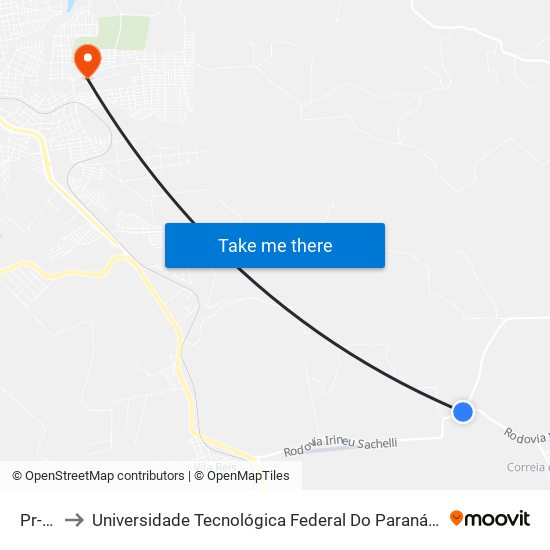 Pr-532 to Universidade Tecnológica Federal Do Paraná - Campus Apucarana map