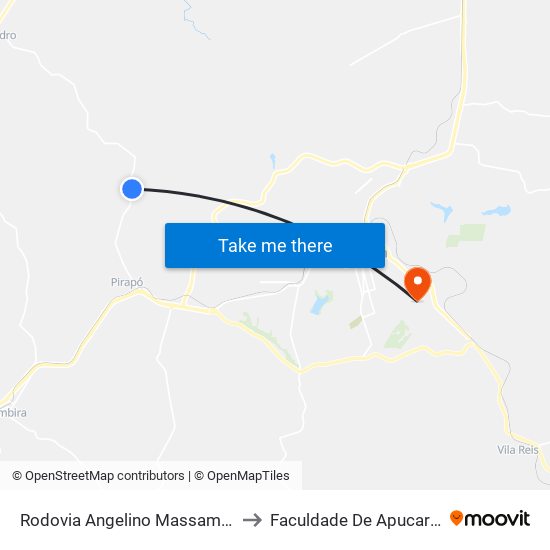 Rodovia Angelino Massambani to Faculdade De Apucarana map