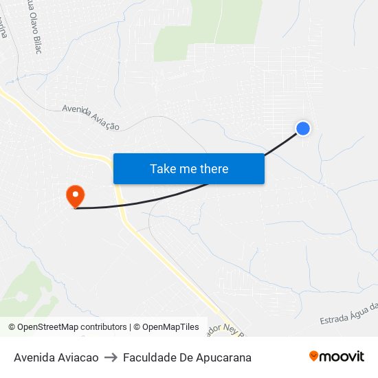 Avenida Aviacao to Faculdade De Apucarana map