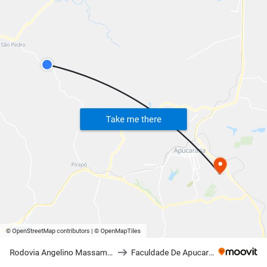 Rodovia Angelino Massambani to Faculdade De Apucarana map