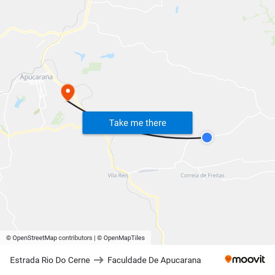 Estrada Rio Do Cerne to Faculdade De Apucarana map