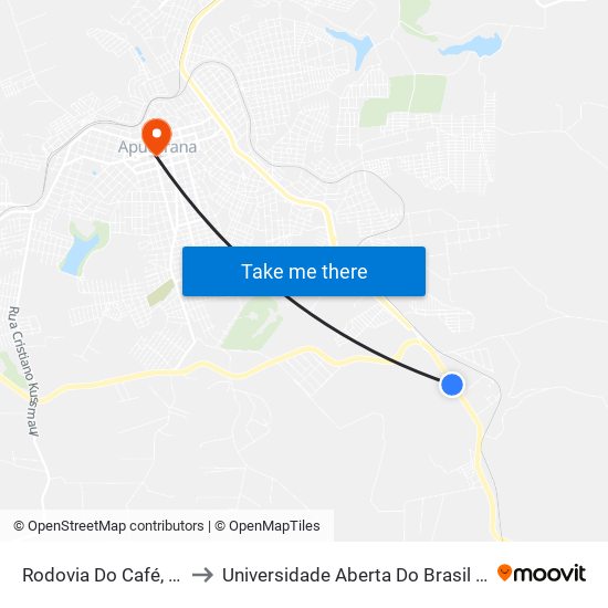 Rodovia Do Café, 4176-4252 to Universidade Aberta Do Brasil - Polo Apucarana map