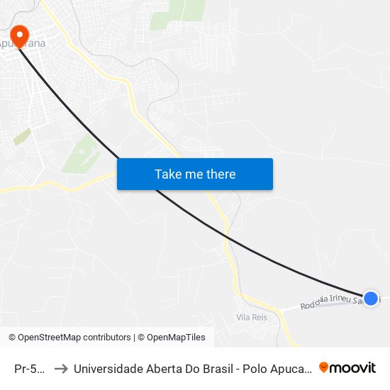 Pr-532 to Universidade Aberta Do Brasil - Polo Apucarana map