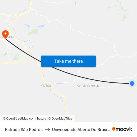 Estrada São Pedro Da Traquara to Universidade Aberta Do Brasil - Polo Apucarana map