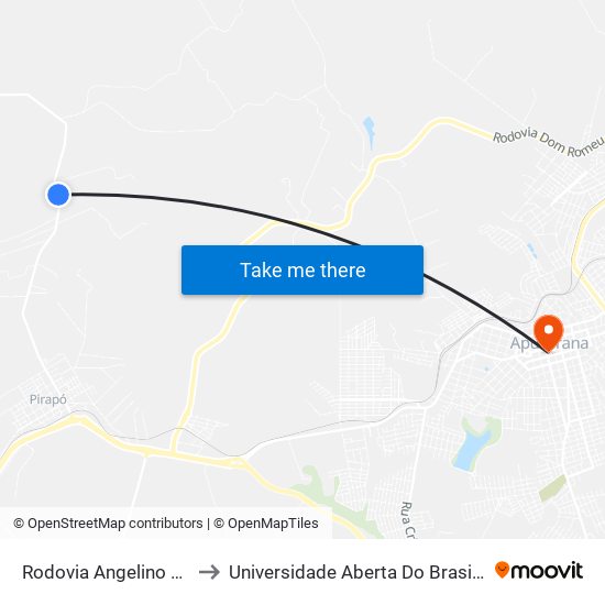 Rodovia Angelino Massambani to Universidade Aberta Do Brasil - Polo Apucarana map