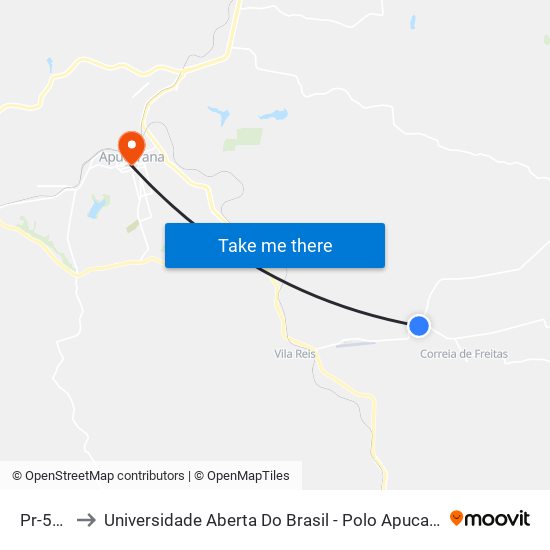 Pr-532 to Universidade Aberta Do Brasil - Polo Apucarana map