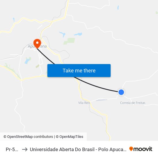 Pr-532 to Universidade Aberta Do Brasil - Polo Apucarana map