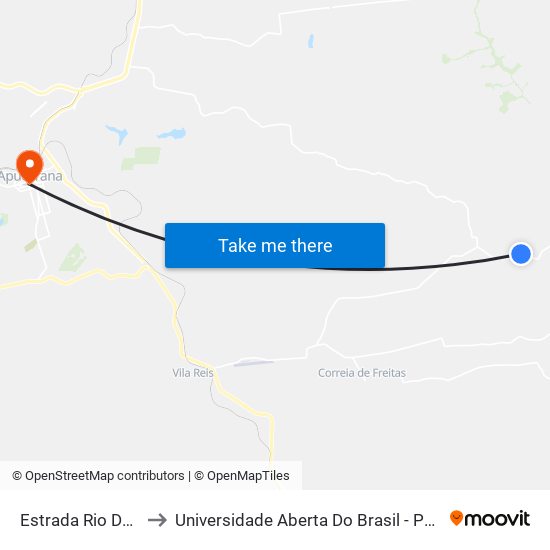 Estrada Rio Do Cerne to Universidade Aberta Do Brasil - Polo Apucarana map