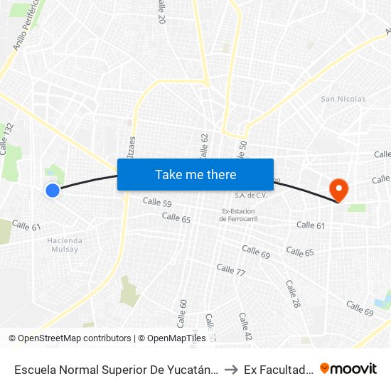 Escuela Normal Superior De Yucatán, Calle 29 Por 116 Y 118, Fraccionamiento Yucalpetén to Ex Facultad De Derecho (Uady) map