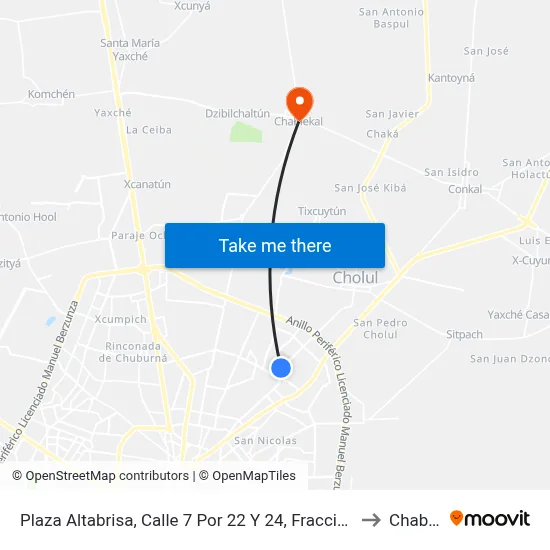 Plaza Altabrisa, Calle 7 Por 22 Y 24, Fraccionamiento Altabrisa to Chablekal map