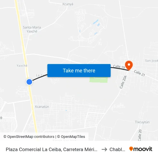 Plaza Comercial La Ceiba, Carretera Mérida-Progreso to Chablekal map