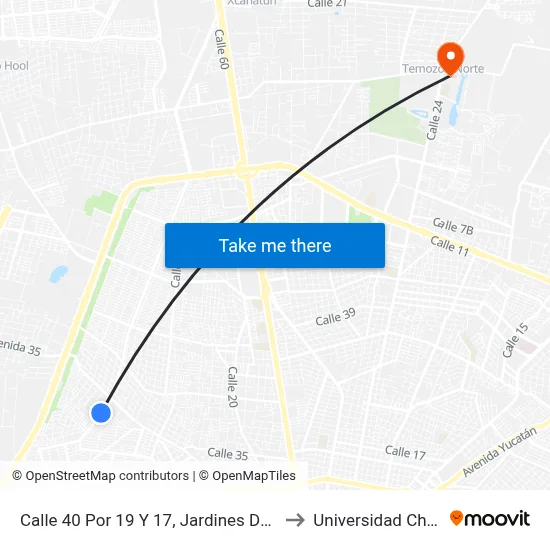 Calle 40 Por 19 Y 17, Jardines De Lindavista to Universidad Chapingo map